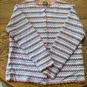 Wool rich women’s button down sweater